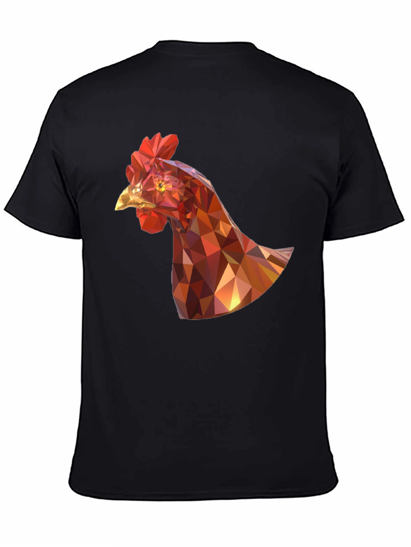 Geometric Chicken Graphic Tee - Unique Design