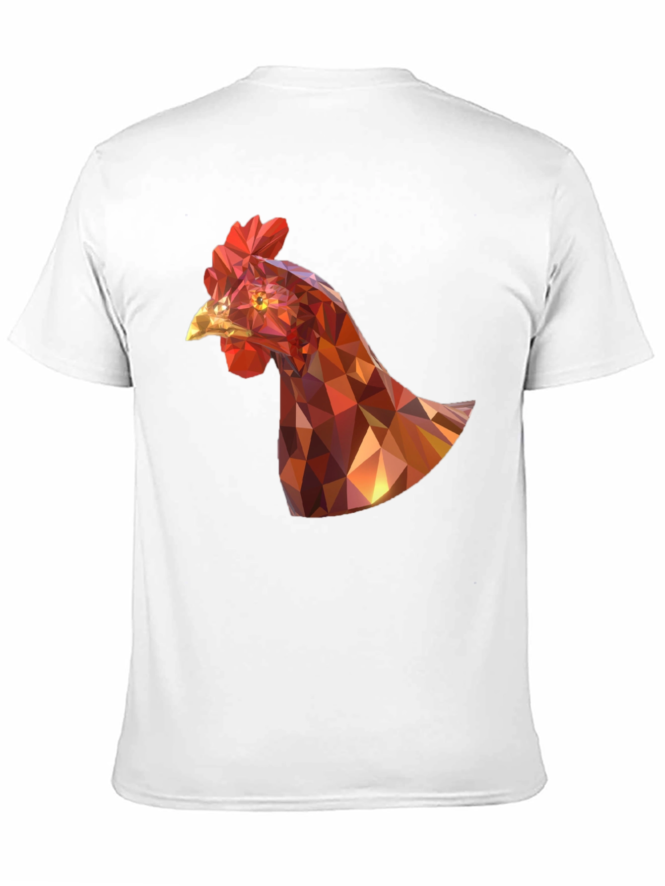 Geometric Chicken Graphic Tee - Unique Design