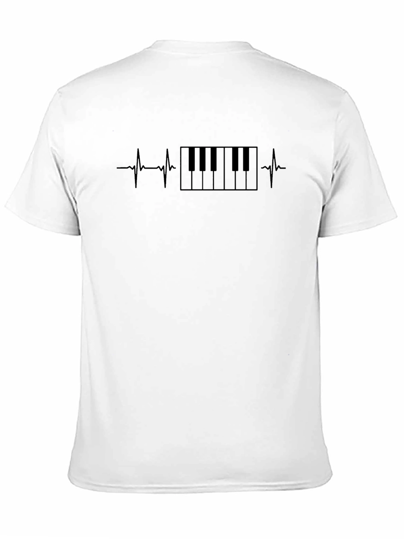 Piano Heartbeat Graphic Tee - Music Lover Shirt