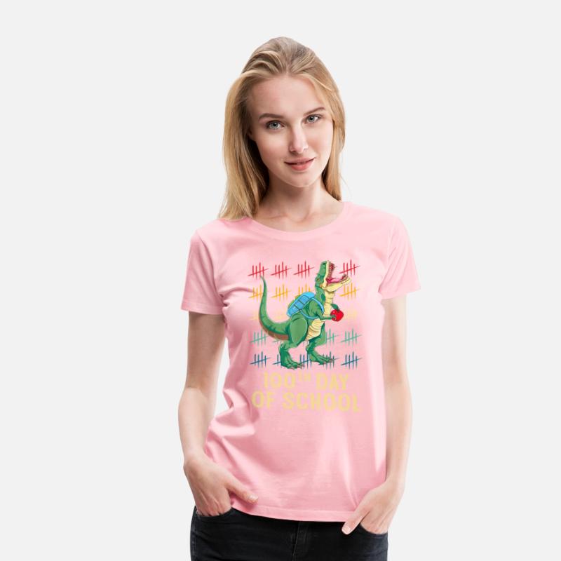 100th Day Of School Shirt For Toddlers Kids T Rex