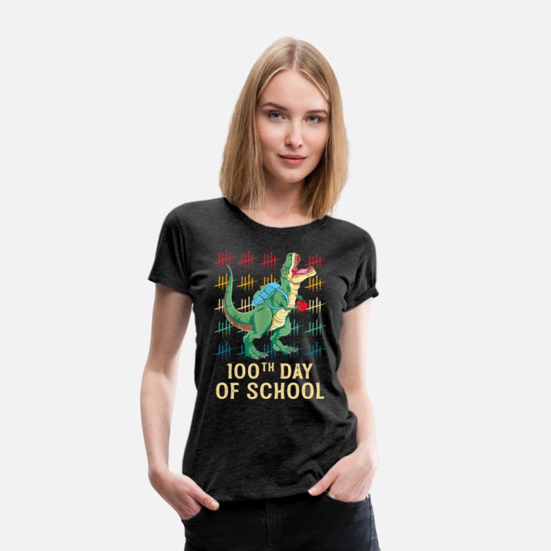 100th Day Of School Shirt For Toddlers Kids T Rex