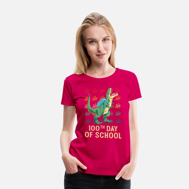 100th Day Of School Shirt For Toddlers Kids T Rex