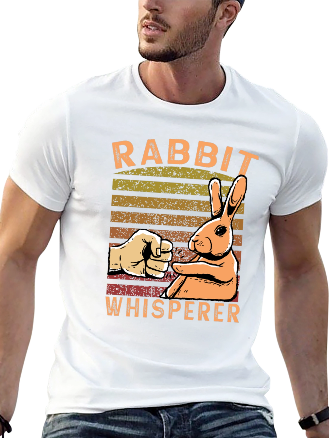 Rabbit Whisperer Graphic T-Shirt - Unisex Cotton Tee