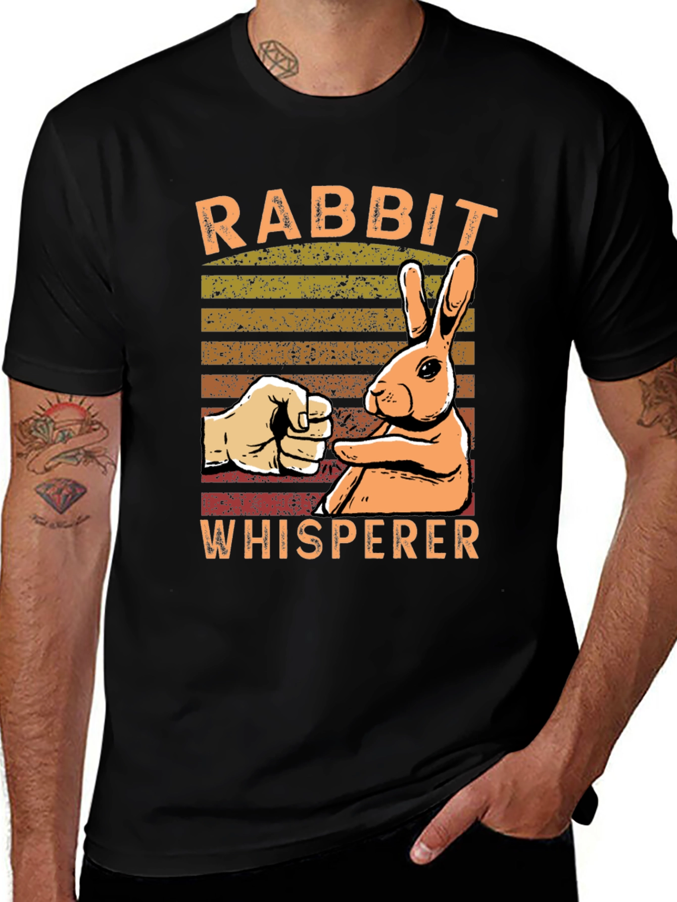 Rabbit Whisperer Graphic T-Shirt - Unisex Cotton Tee