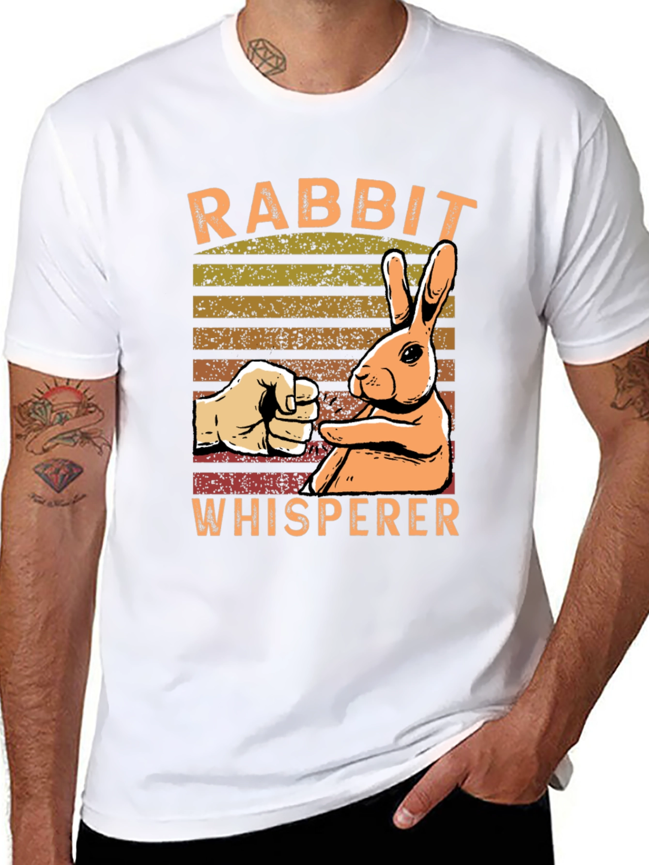 Rabbit Whisperer Graphic T-Shirt - Unisex Cotton Tee