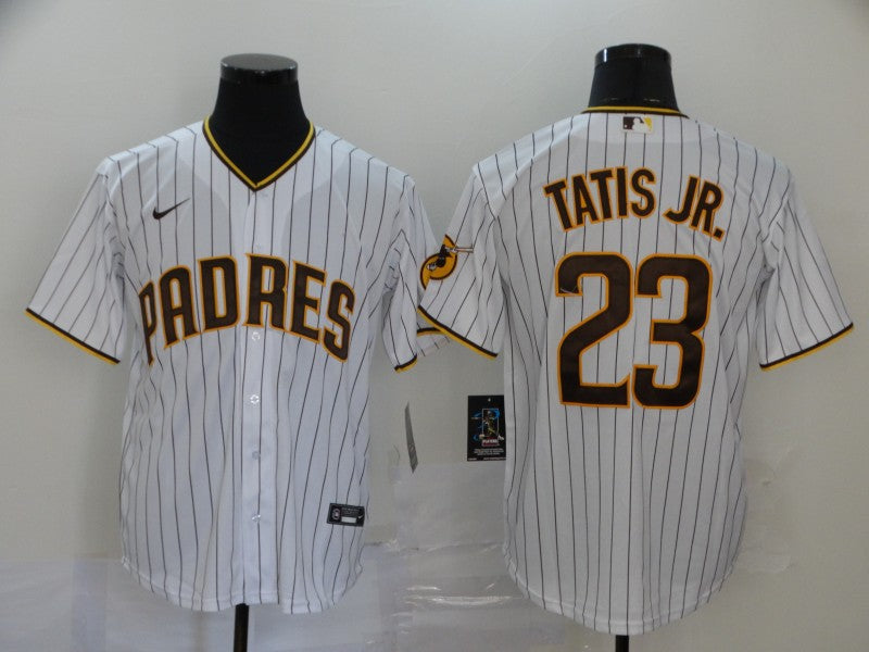 Men's San Diego Padres Fernando Tatis Jr. #23 Stitched White Jerseys