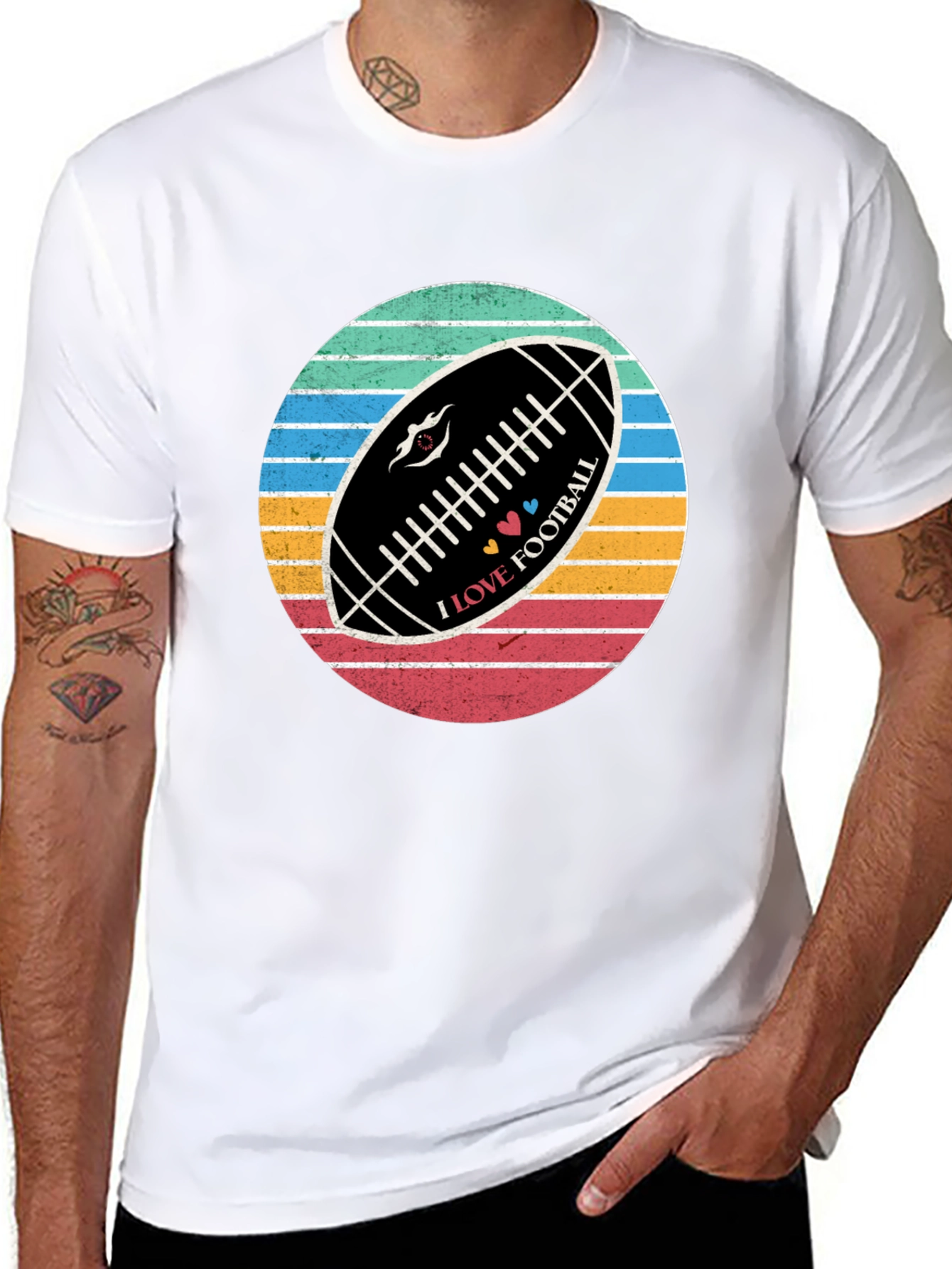 I Love Football Graphic Tee