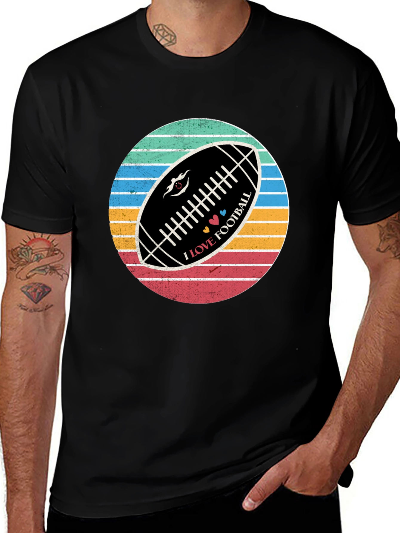 I Love Football Graphic Tee