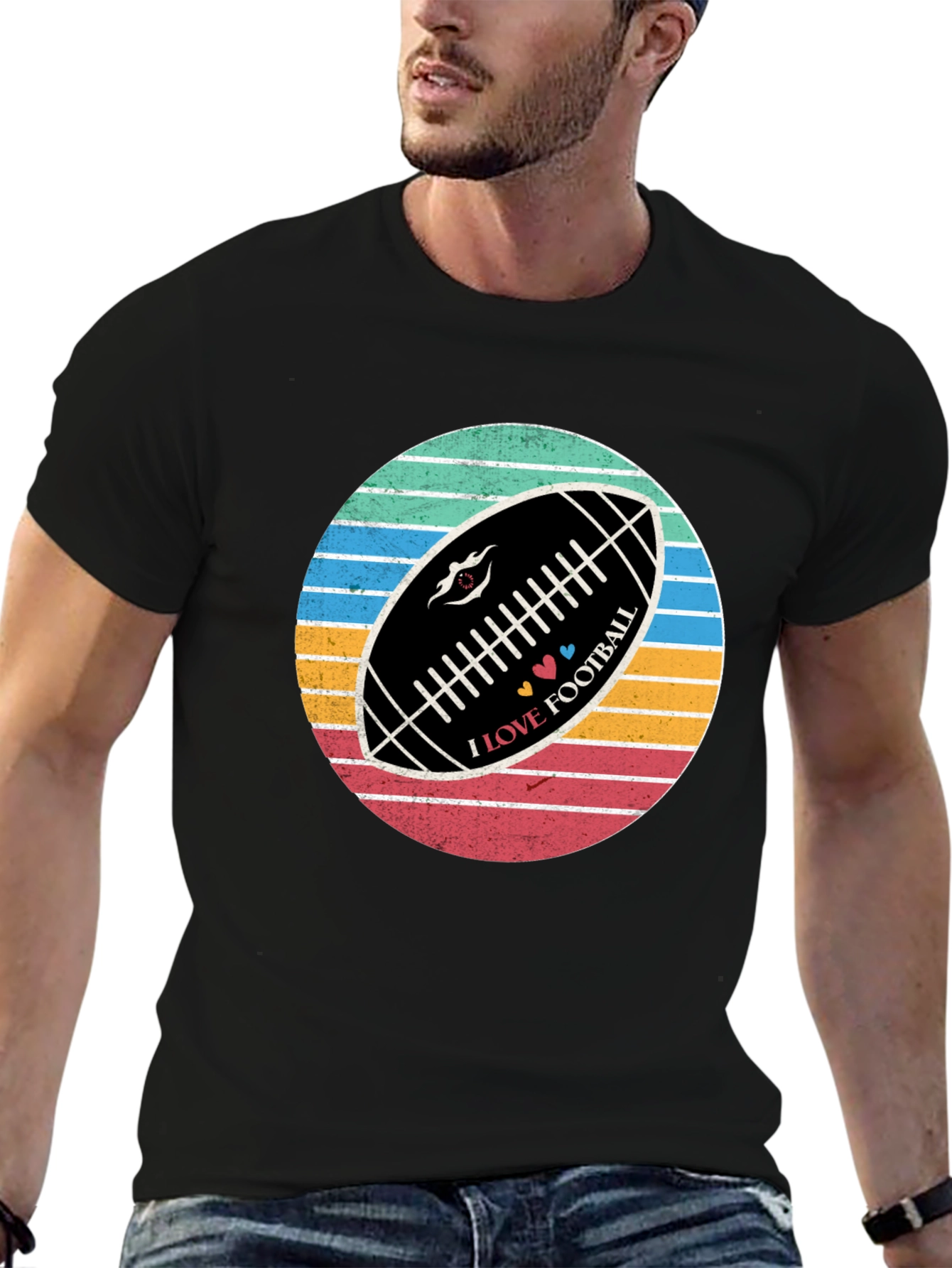 I Love Football Graphic Tee