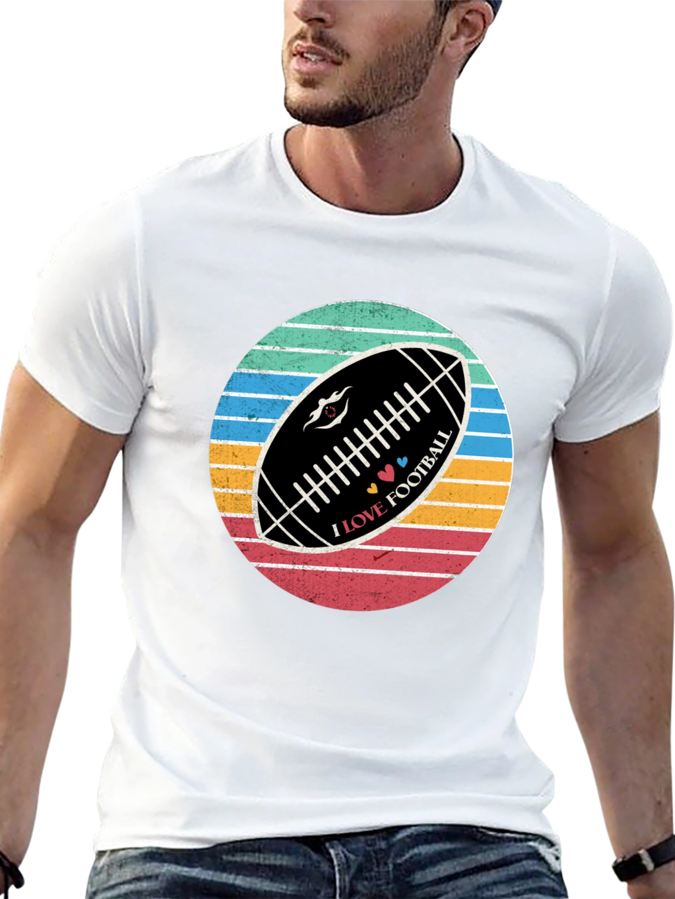 I Love Football Graphic Tee