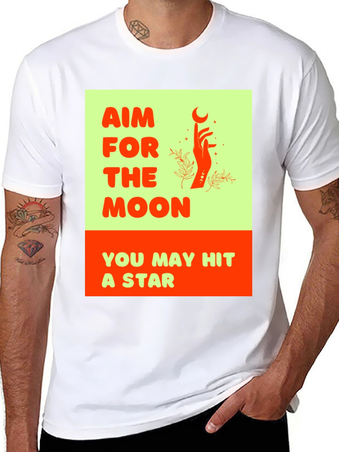 Aim for the Moon Graphic Tee - Black