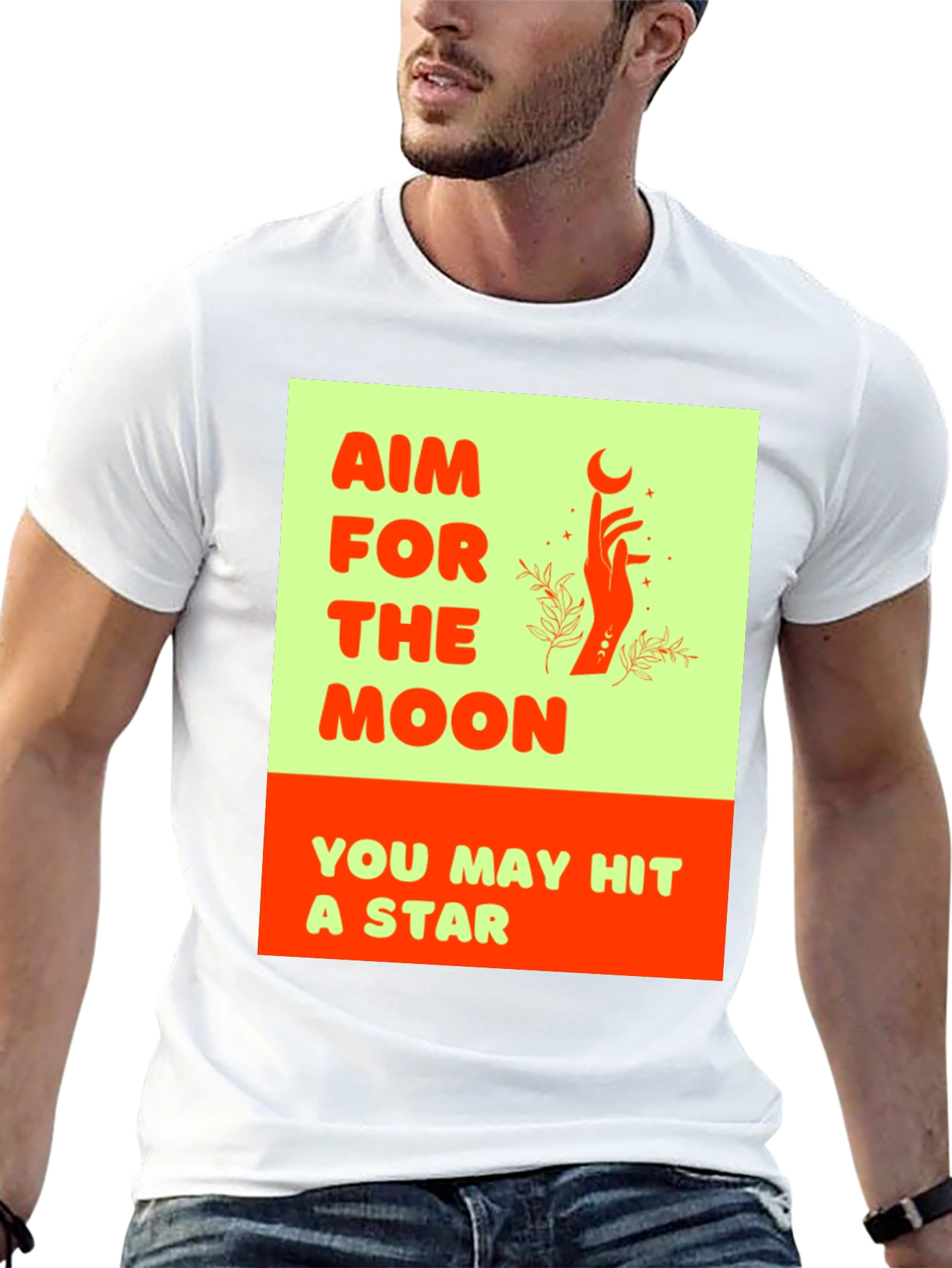 Aim for the Moon Graphic Tee - Black