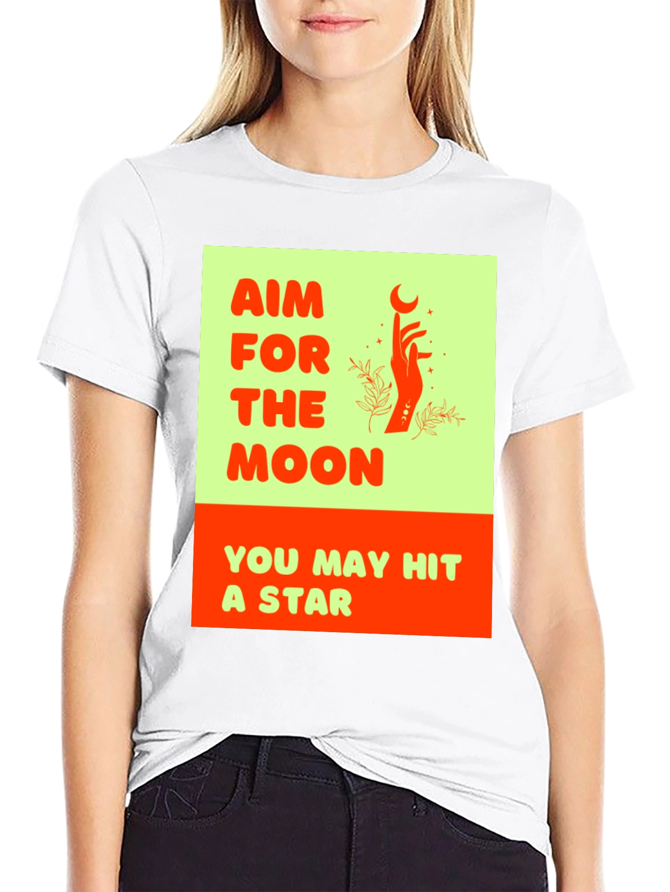 Aim for the Moon Graphic Tee - Black