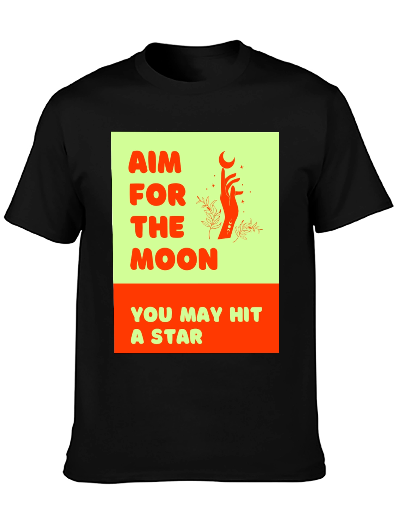 Aim for the Moon Graphic Tee - Black
