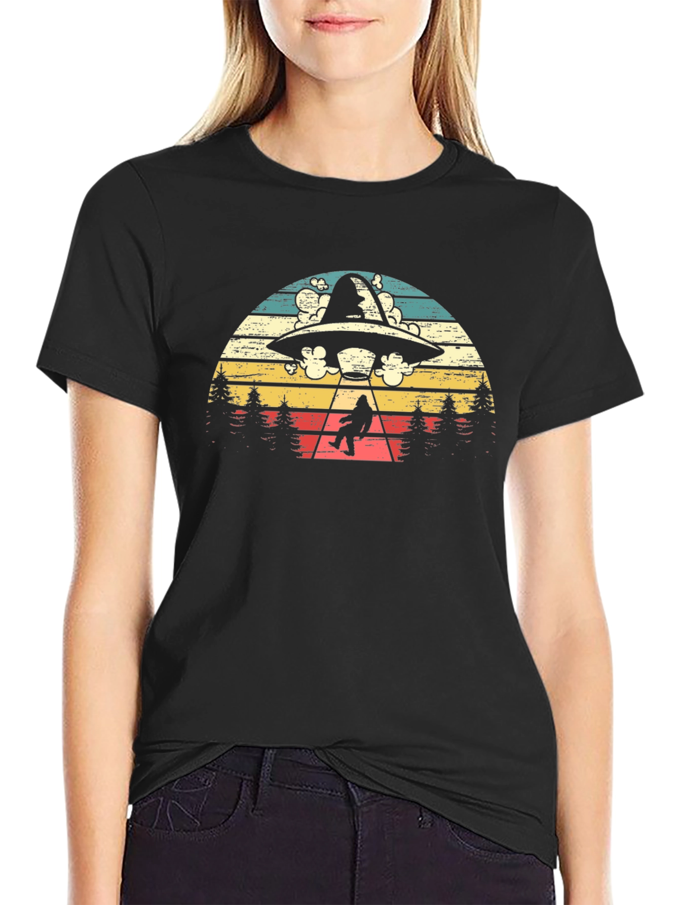Retro UFO Abduction T-Shirt