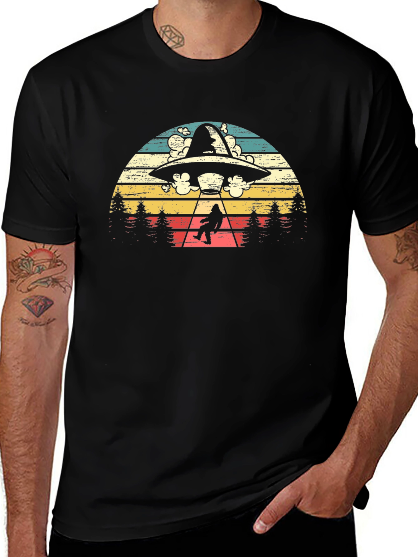 Retro UFO Abduction T-Shirt