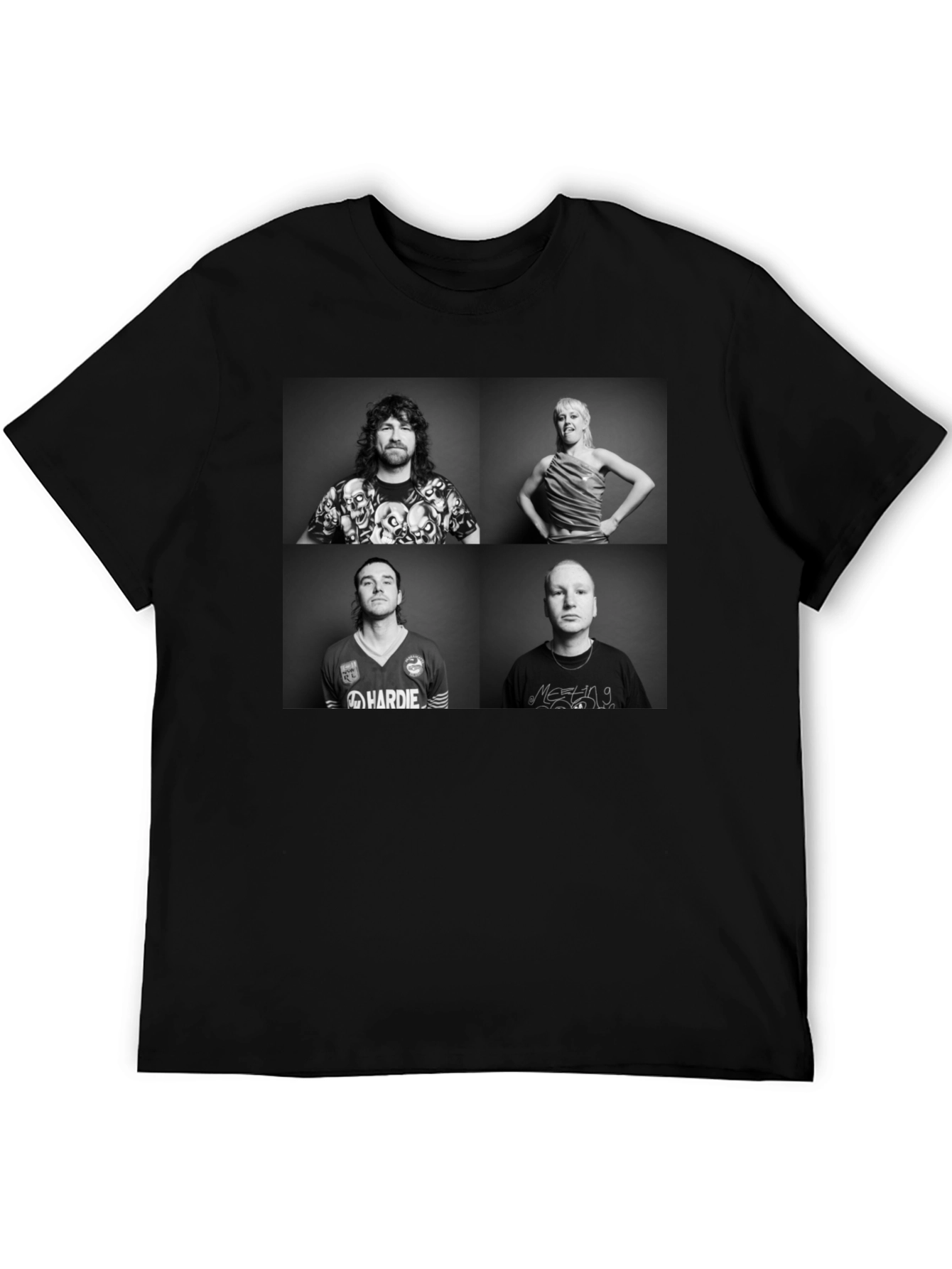 Black Tee with Band Graphic