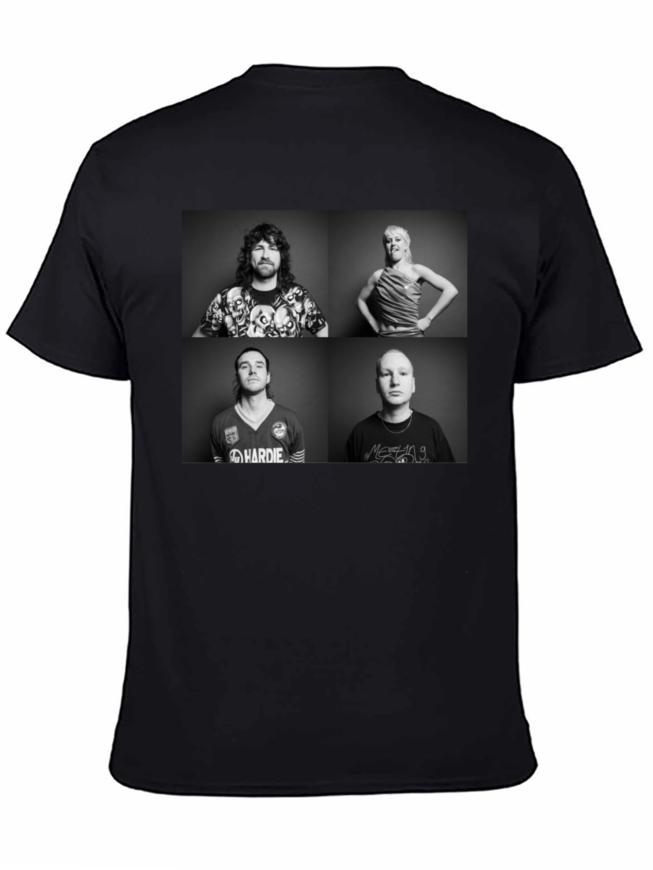 Black Tee with Band Graphic