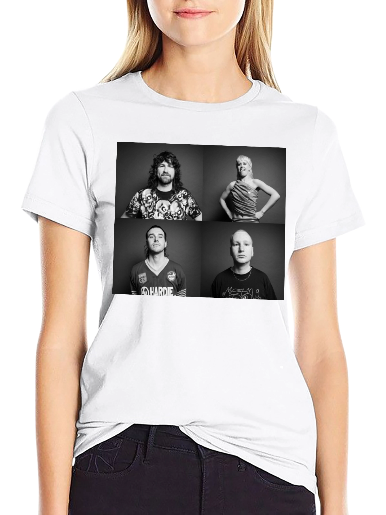 Black Tee with Band Graphic