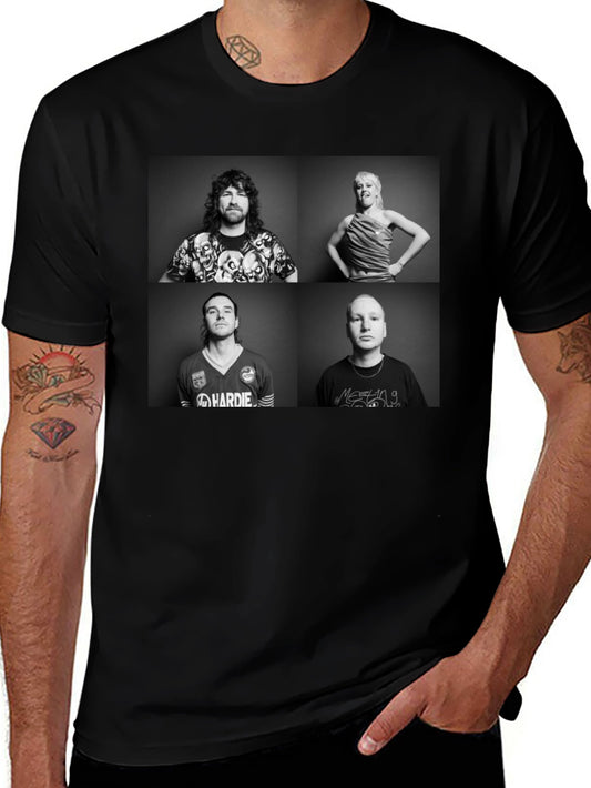 Black Tee with Band Graphic