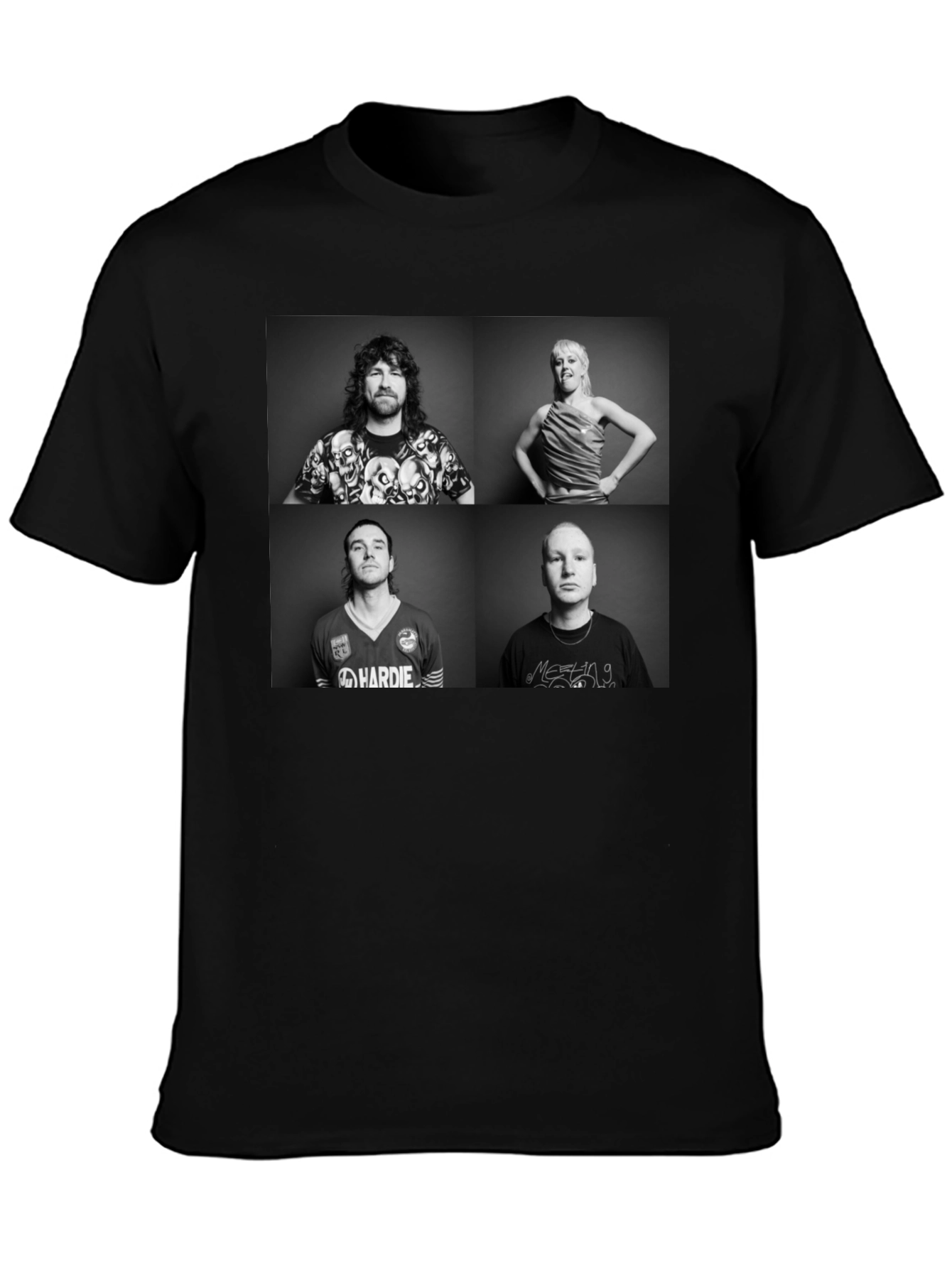 Black Tee with Band Graphic
