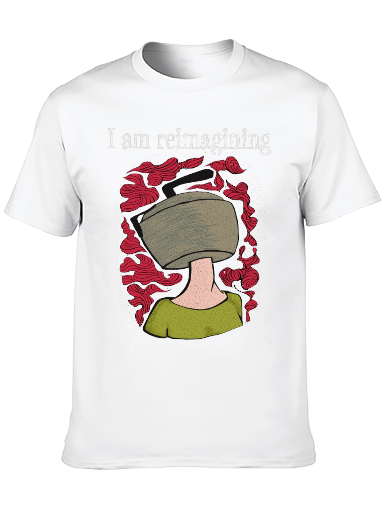 Reimagining T-Shirt: Black Graphic Tee for Creative Thinkers
