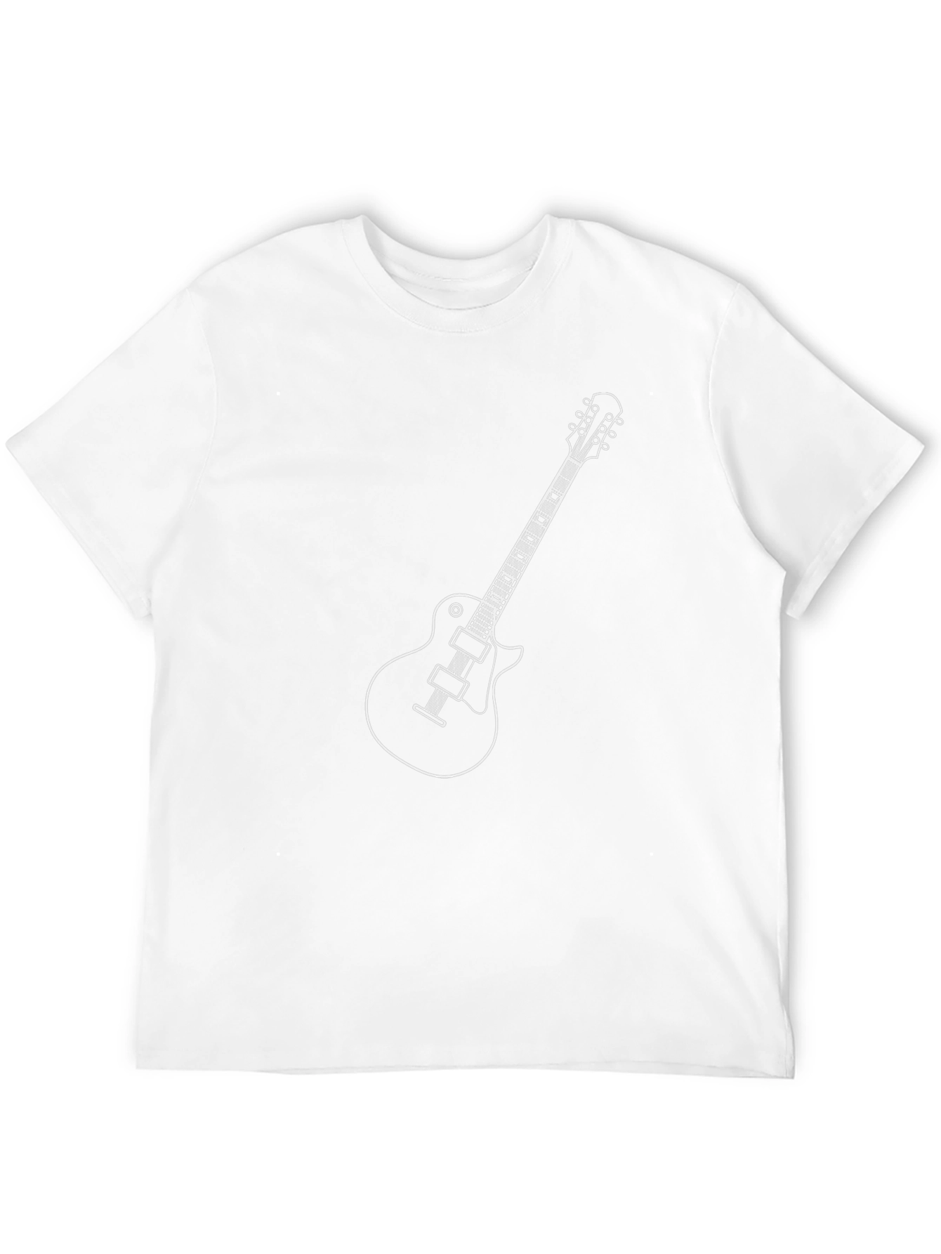 Electric Guitar Graphic Tee - Black Cotton T-Shirt
