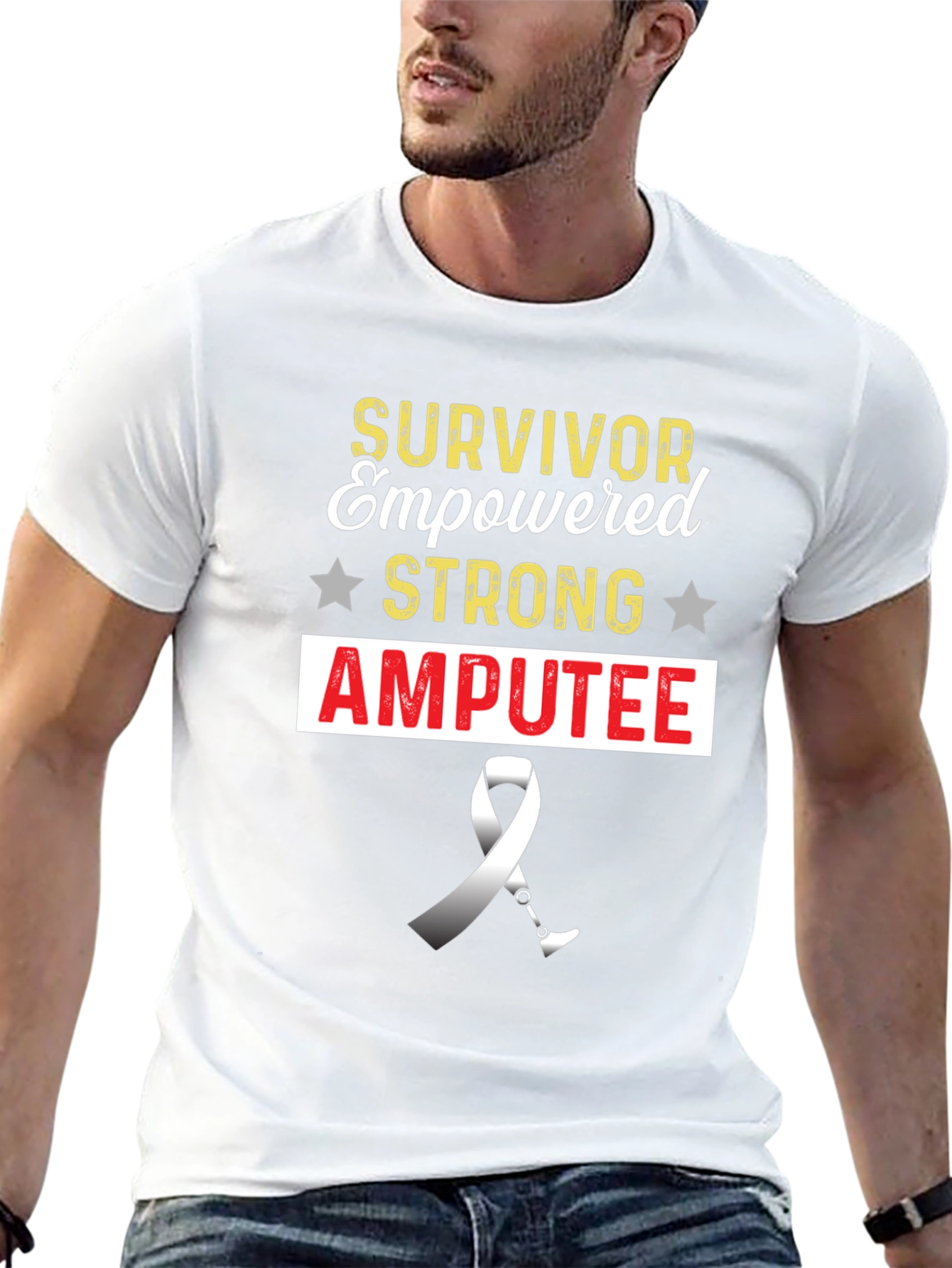 Survivor Amputee Strong Empowered Graphic Tee