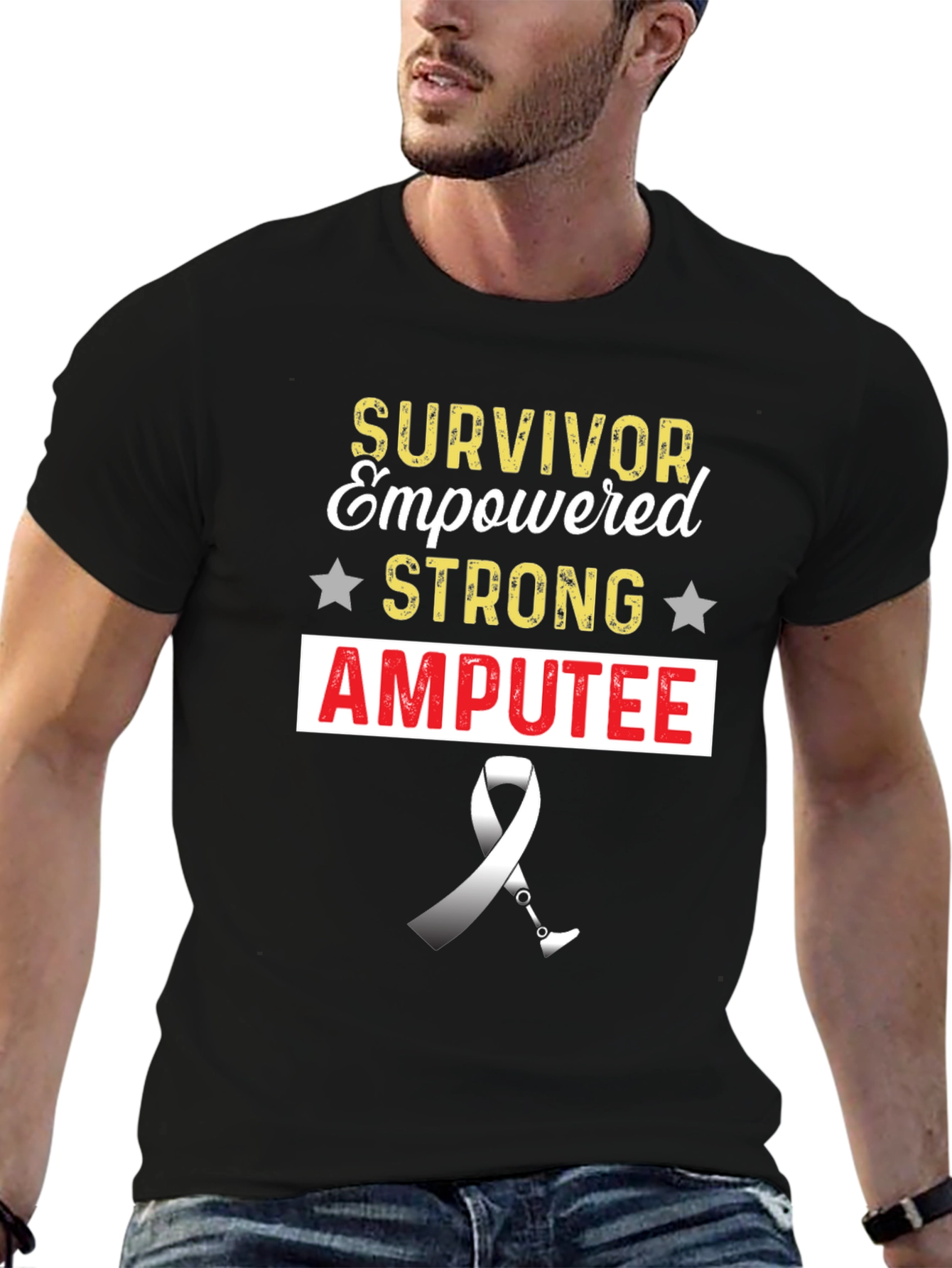 Survivor Amputee Strong Empowered Graphic Tee