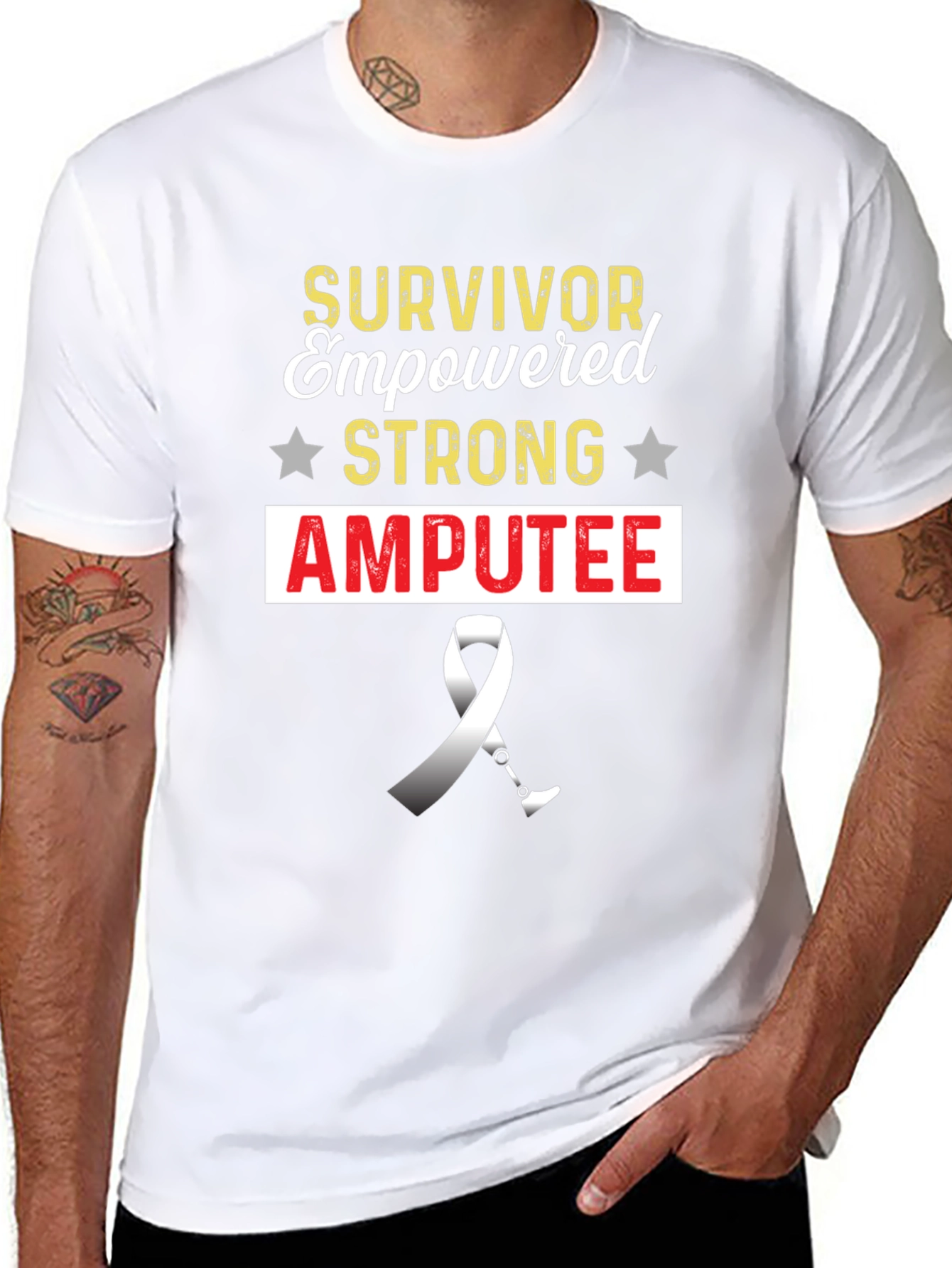 Survivor Amputee Strong Empowered Graphic Tee