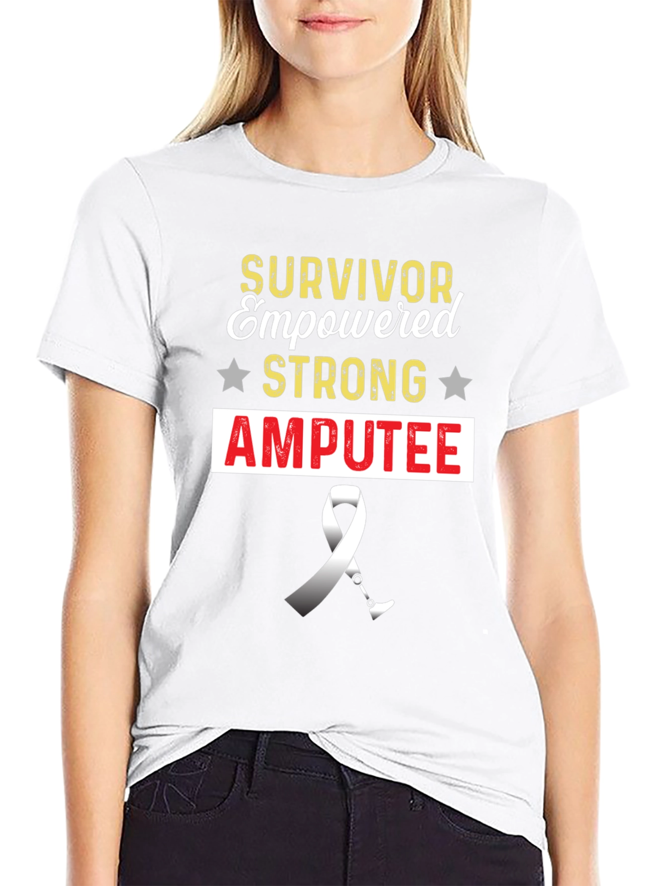 Survivor Amputee Strong Empowered Graphic Tee