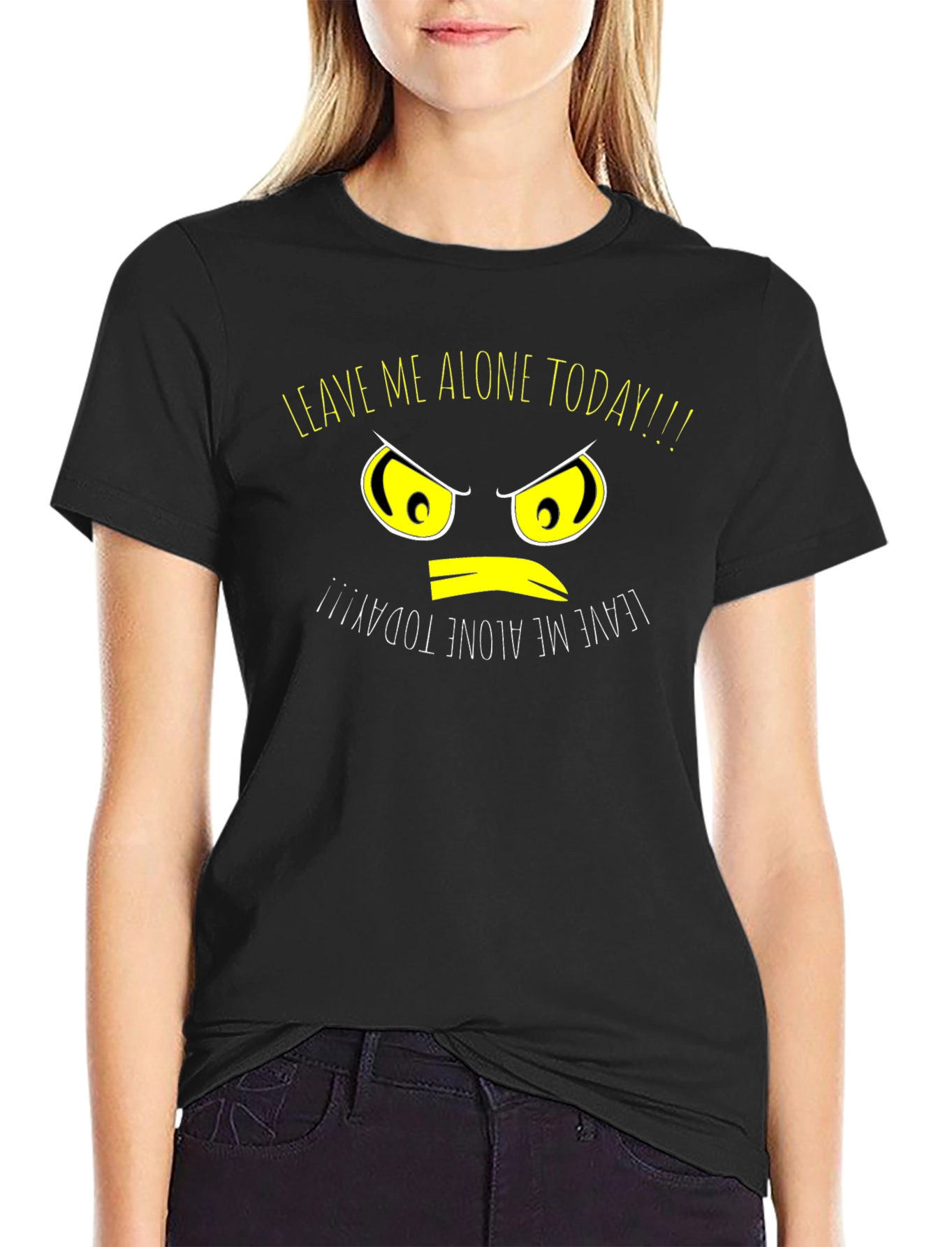 Leave Me Alone Today Graphic T-Shirt - Black