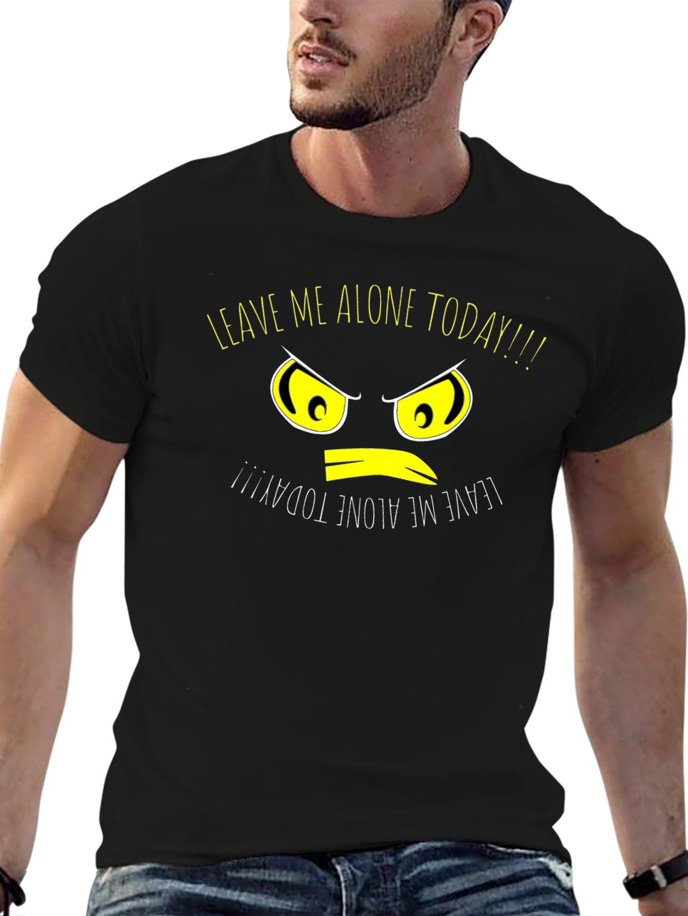 Leave Me Alone Today Graphic T-Shirt - Black