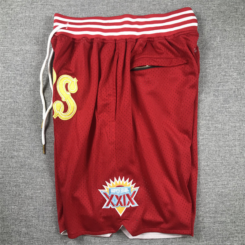 Men's San Francisco 49ers Scarlet Pocket Shorts1