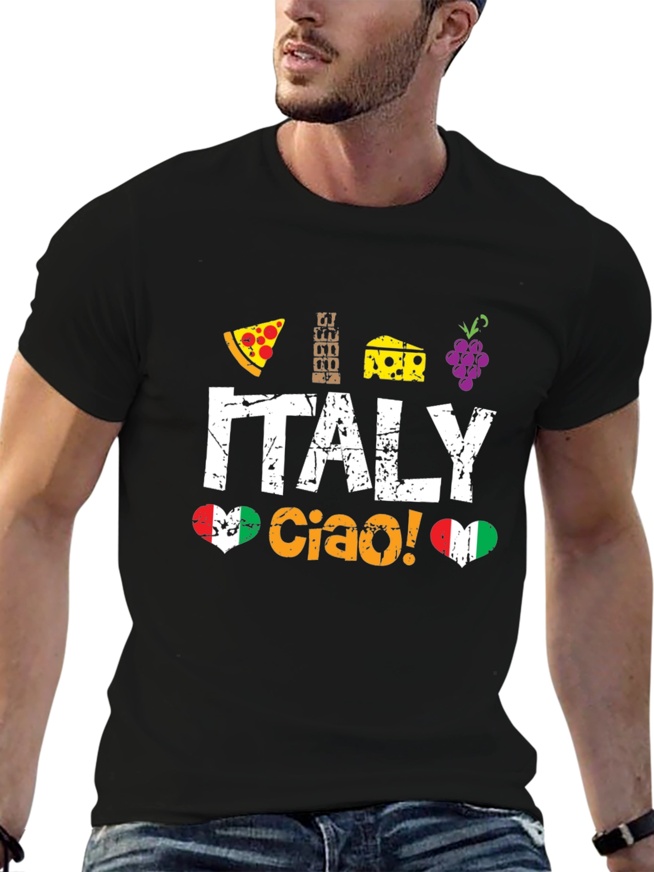 Italy T-Shirt - Food & Flag Graphic Tee