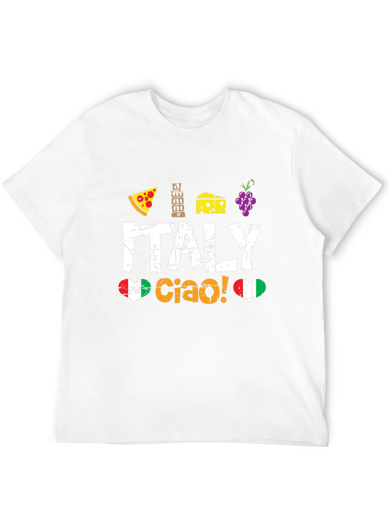 Italy T-Shirt - Food & Flag Graphic Tee