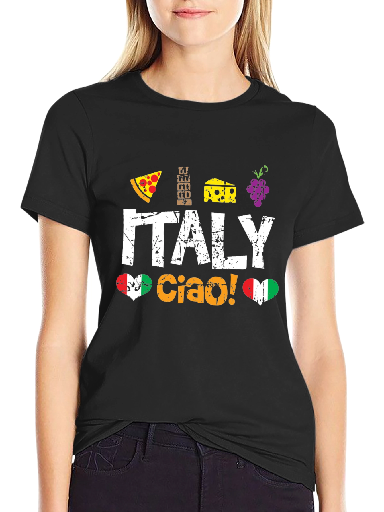 Italy T-Shirt - Food & Flag Graphic Tee