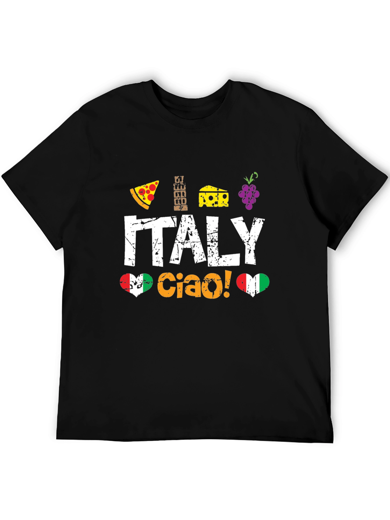Italy T-Shirt - Food & Flag Graphic Tee