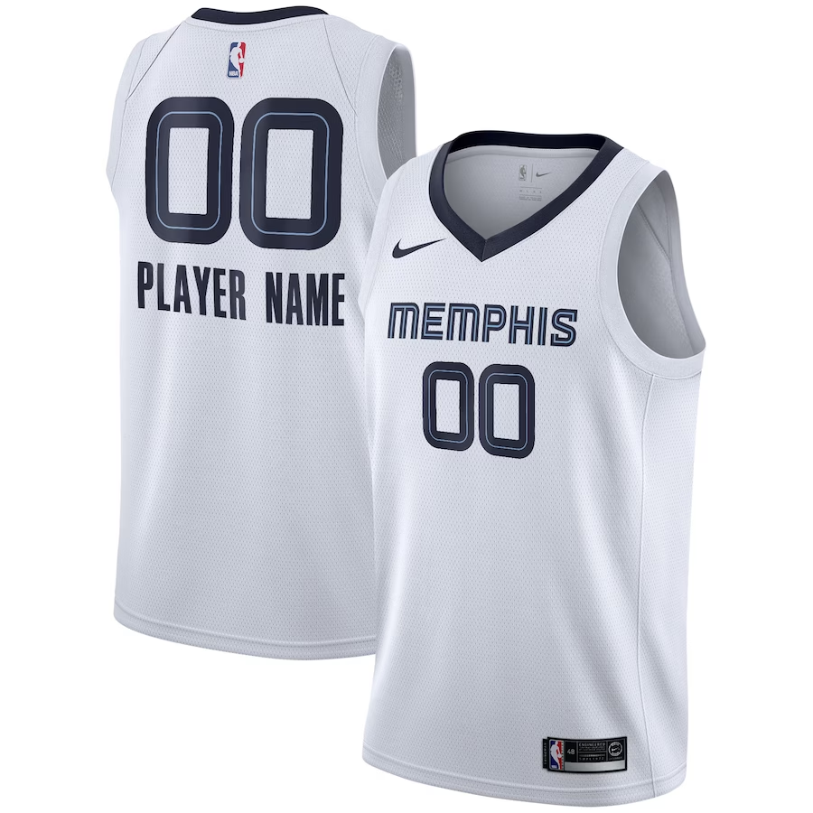 Men's Memphis Grizzlies White 2020/21 Swingman Custom Jerseys - Association Edition