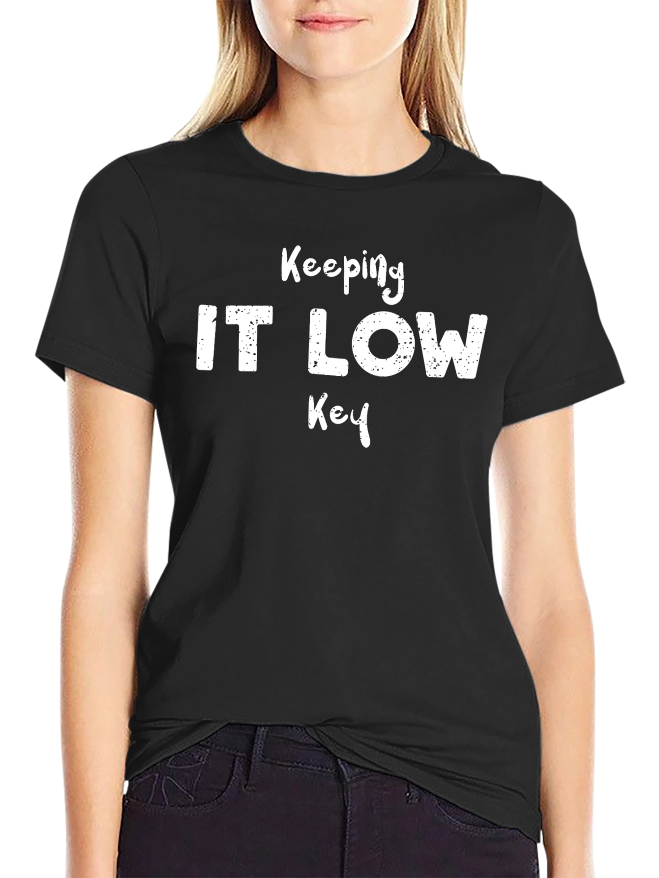 Keeping It Low Key Mens Black T-Shirt