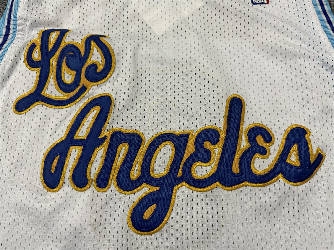 Men's Los Angeles Lakers Kobe Bryant 1996-97 White Hardwood Classics Authentic Jerseys