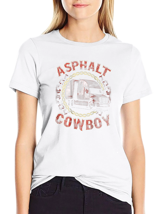 Asphalt Cowboy Trucker T-Shirt - Cool Graphic Tee