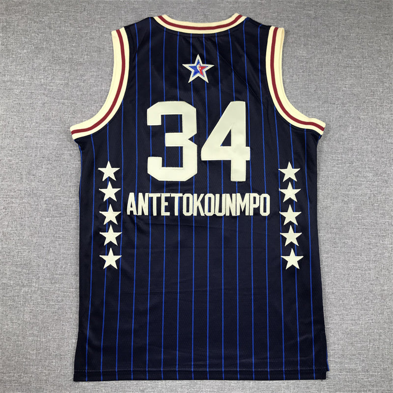 Men's Milwaukee Bucks Giannis Antetokounmpo #34 Navy 2024 NBA All-Star Game Swingman Jerseys