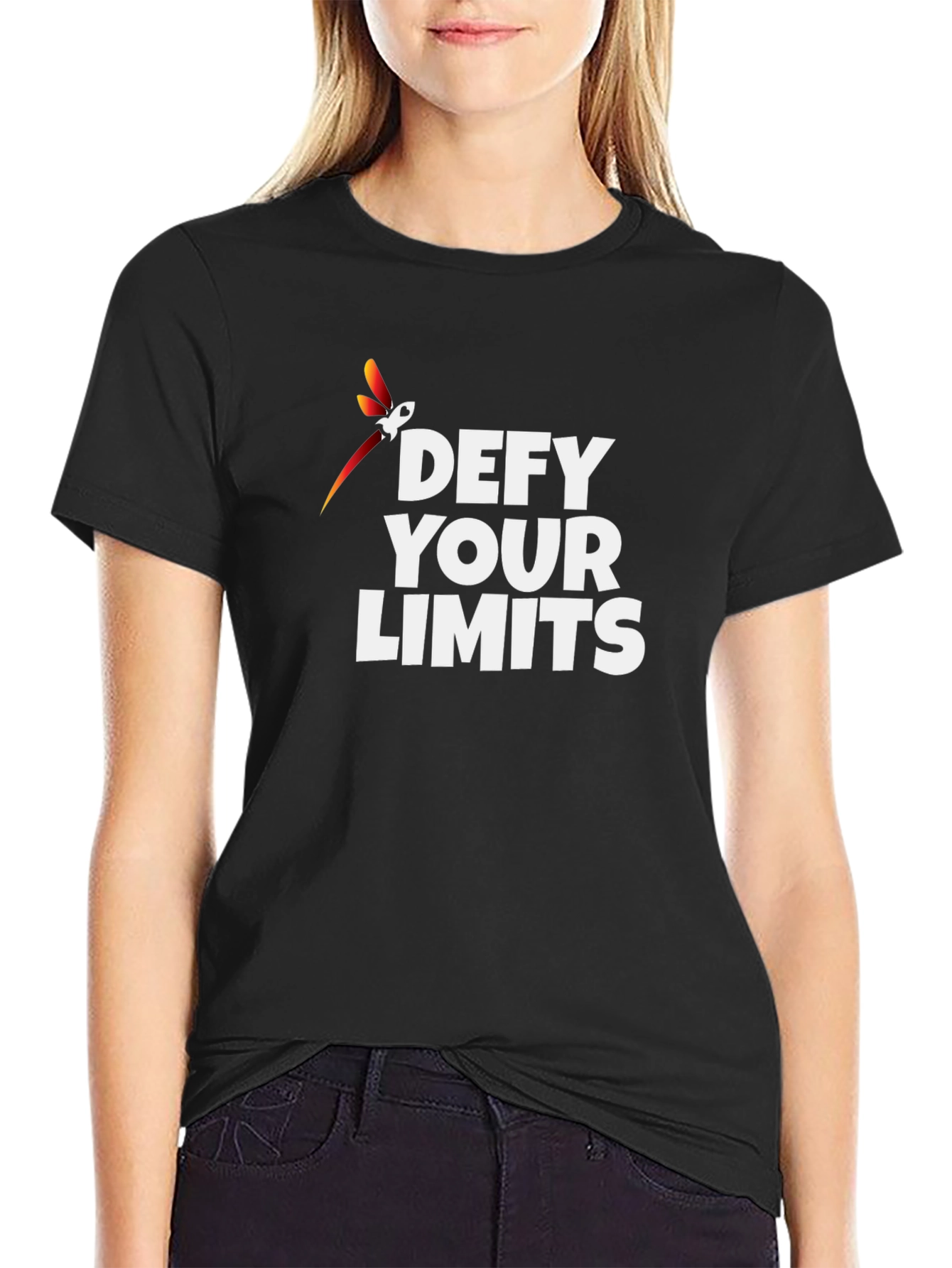 Defy Your Limits Graphic Tee - Black