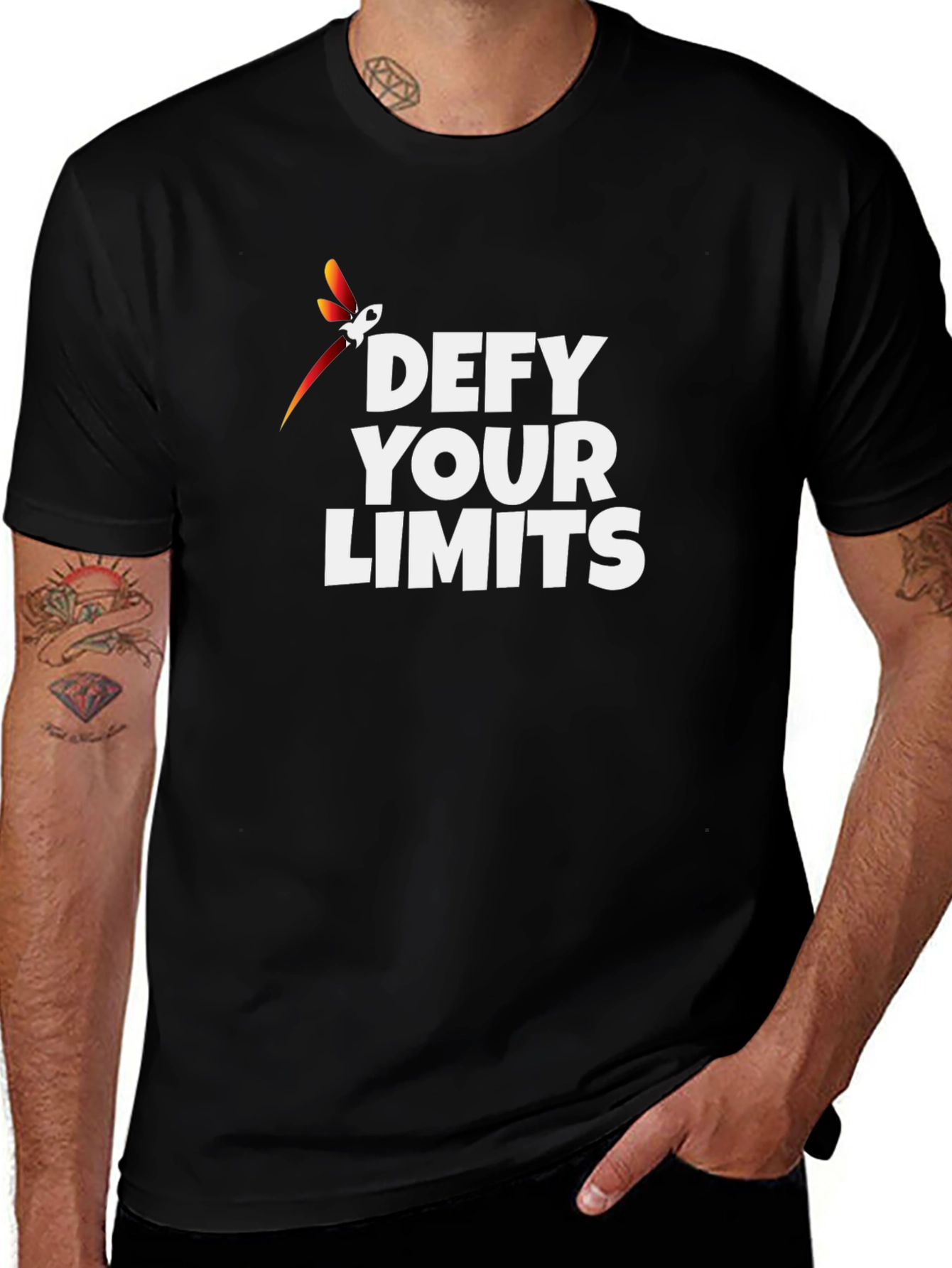 Defy Your Limits Graphic Tee - Black