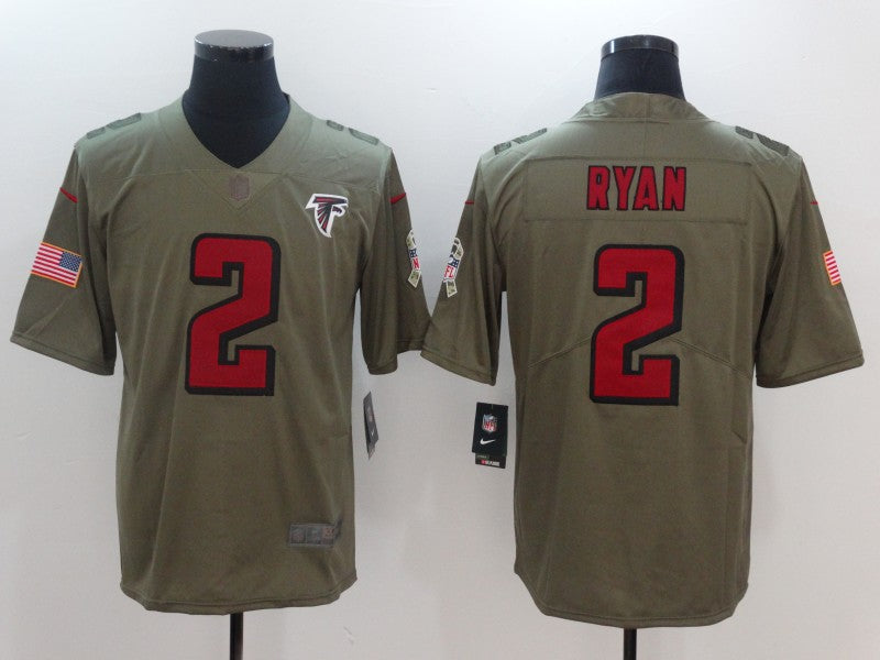 Men's Atlanta Falcons Matt Ryan #2 Brown Game Jerseys