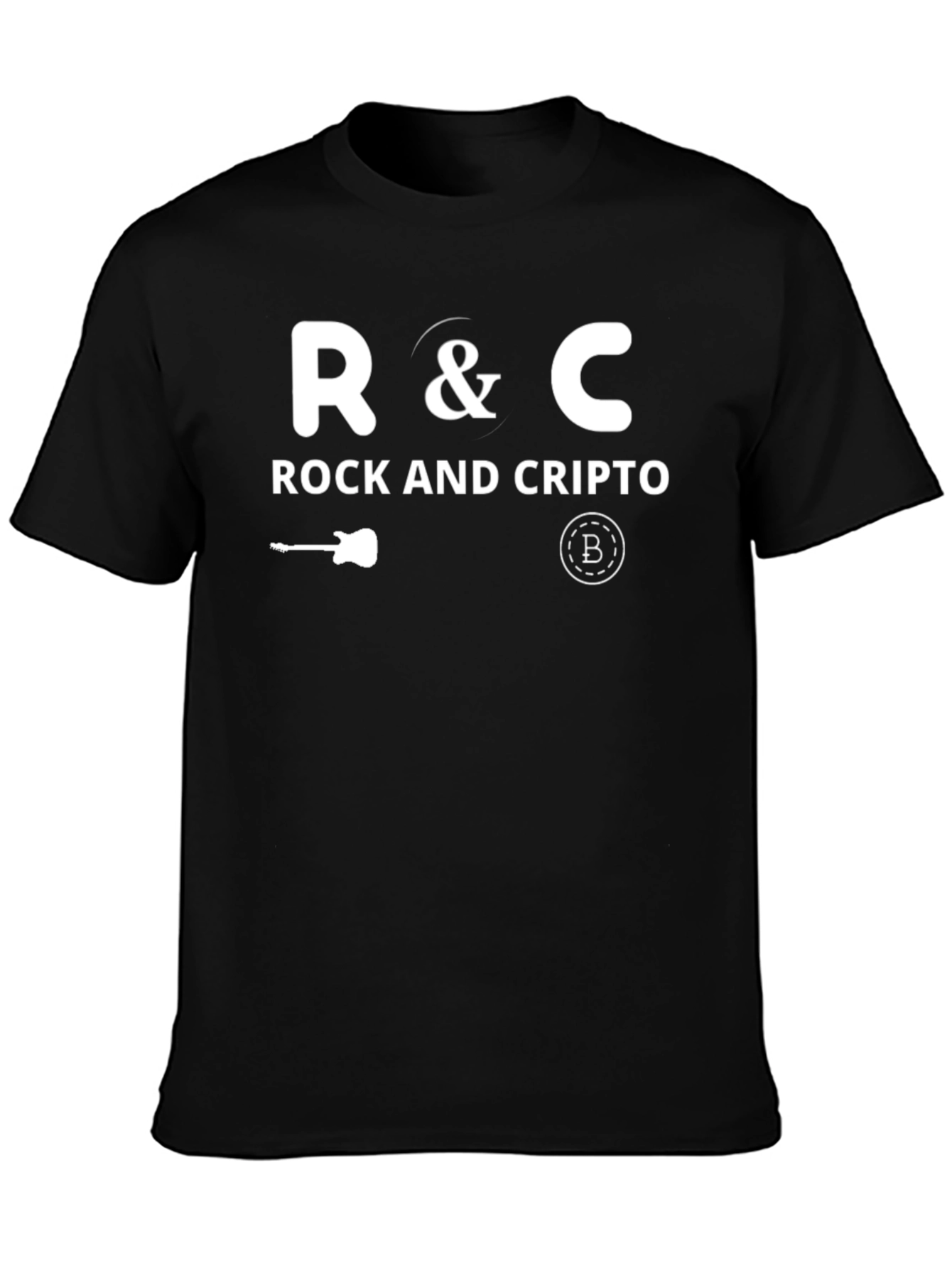 Rock and Crypto T-Shirt - Black Graphic Tee