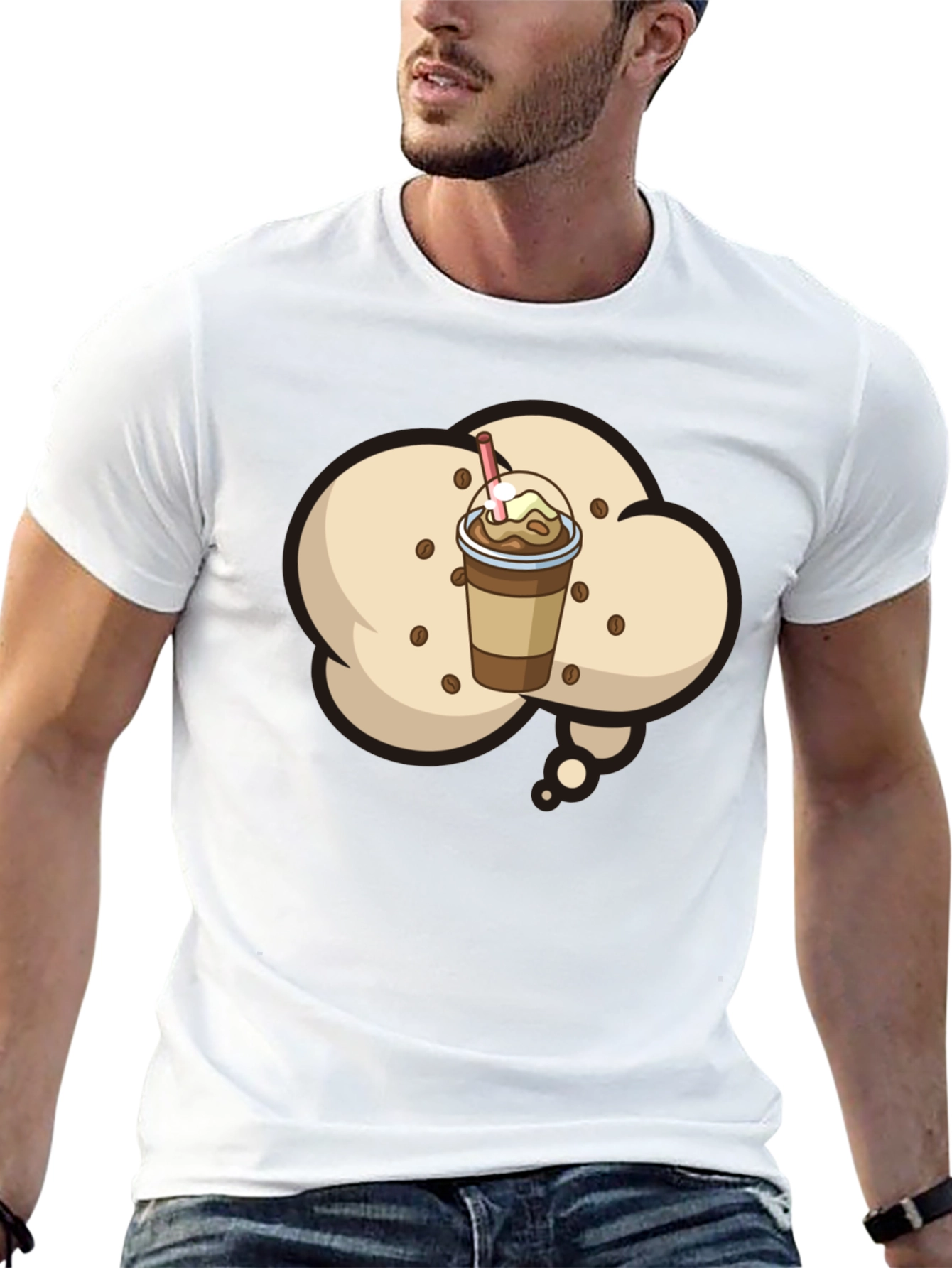 Coffee Frappe T-Shirt - Black Graphic Tee
