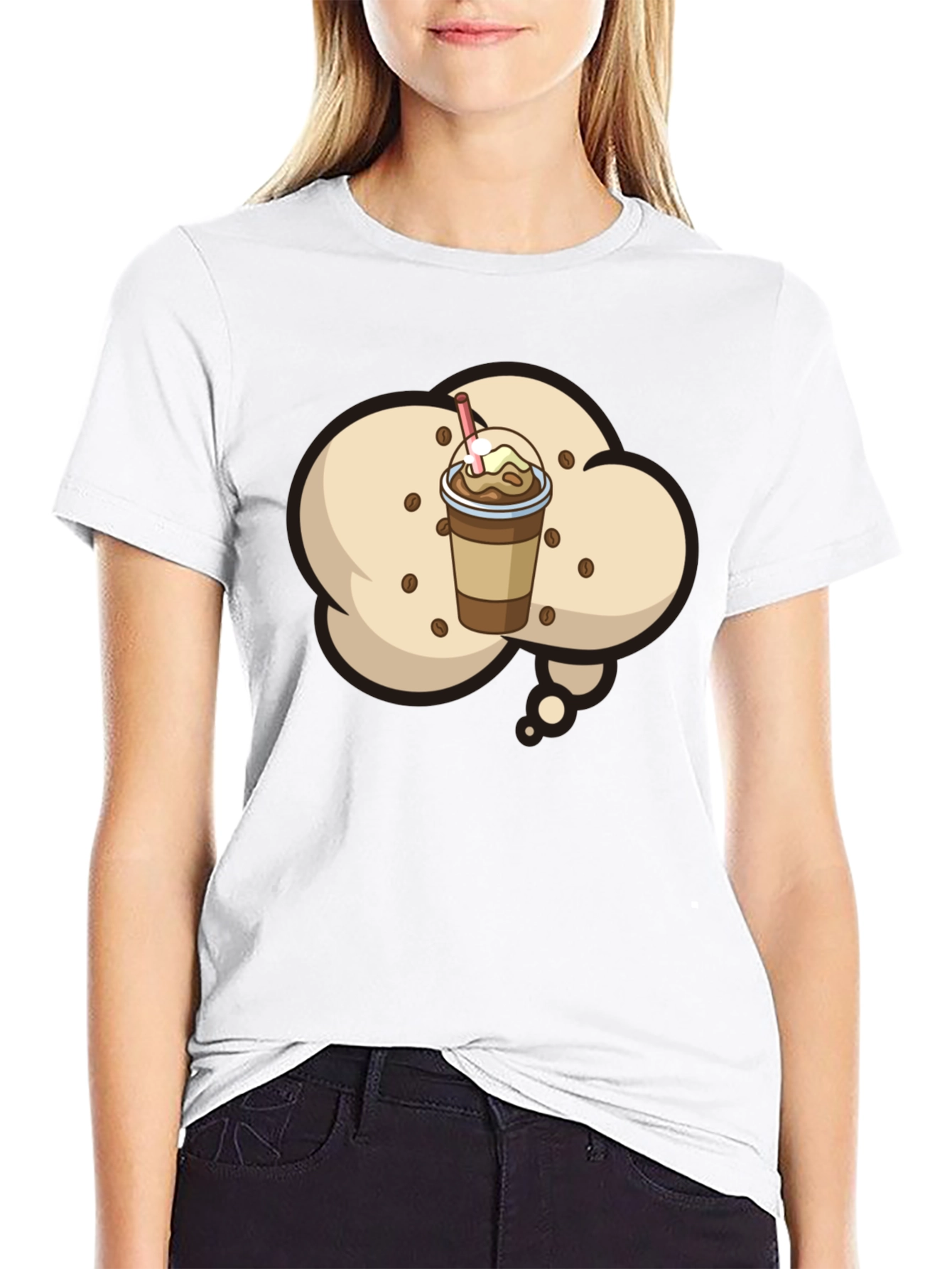 Coffee Frappe T-Shirt - Black Graphic Tee