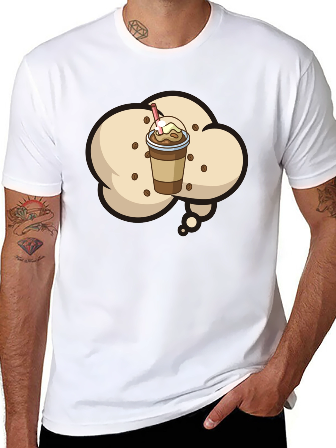 Coffee Frappe T-Shirt - Black Graphic Tee